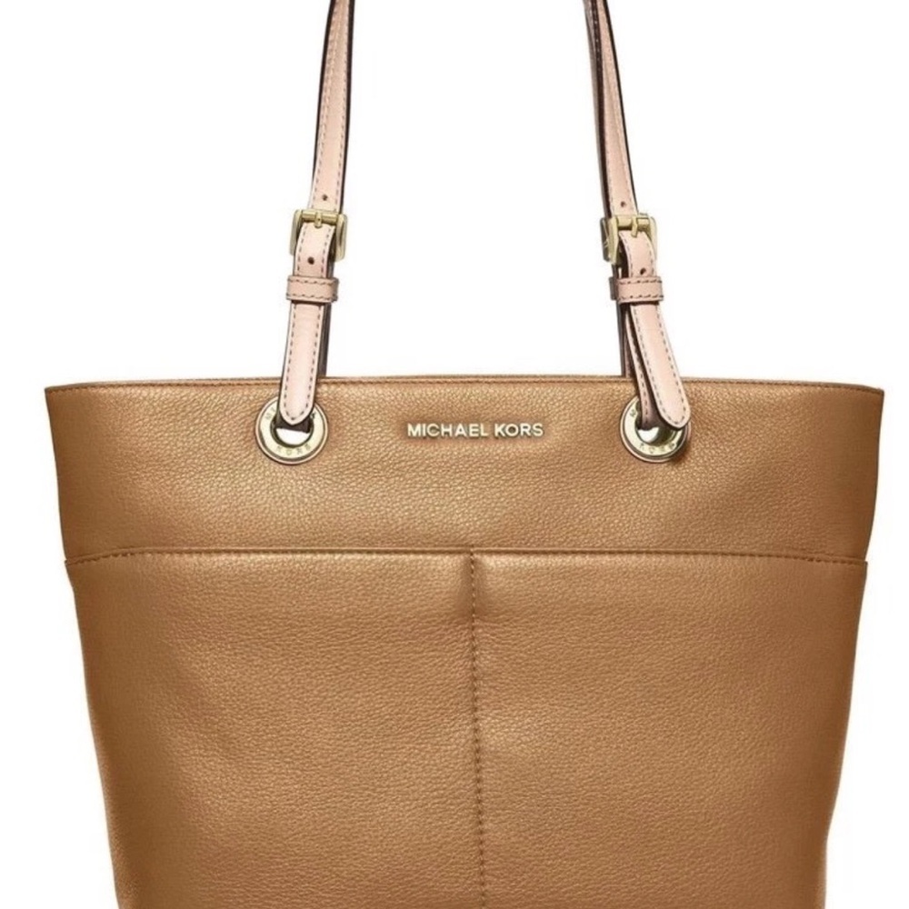 Michael Kors Pebbled Leather Tote – Tan / Camel – Gold Hardware - Picture 2 of 9